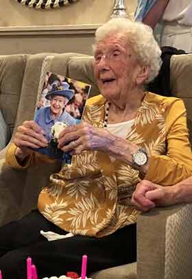 Resident Ruby Rogers Rejoices at 100th Birthday Party at Astbury Manor